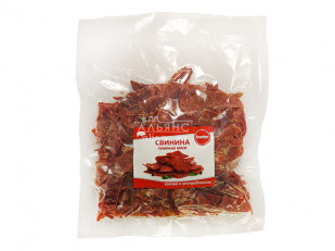 Рыцарское мясо олень: Свинина вяленая (строганина)