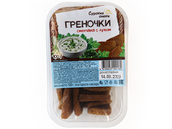 Сурские гренки Сметана с луком (100 гр) в Тучково