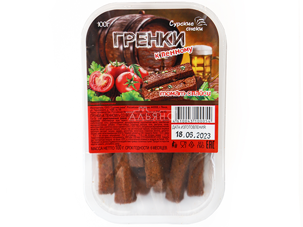 Сурские гренки Томат спайси (100 гр) в Тучково
